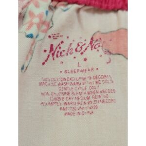 Nick & Nora Womens L Butterfly Print Pajama Pants Cotton